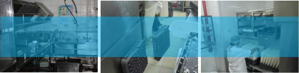 企業員工食堂洗碗機的問題